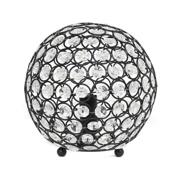 Elegant Garden Design Elegant Designs LT1026-RBZ 8 in. Elipse Crystal Ball Sequin Table Lamp; Restoration Bronze LT1026-RBZ